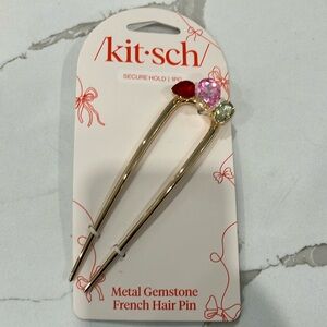 Kitsch The Grinch Gold Gemstone French Hair Pin